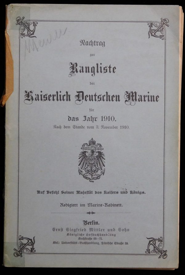 1910 Rangliste der Kaizerlichen Marine (#8869)