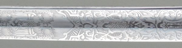 Third Reich Army NCO Etched Sword (#30470)