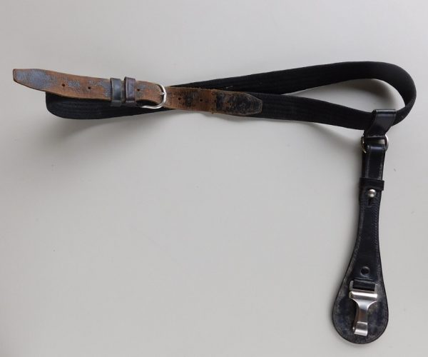 Black SS Belt w/SS Marked Teardrop Sword Hanger (#30475)