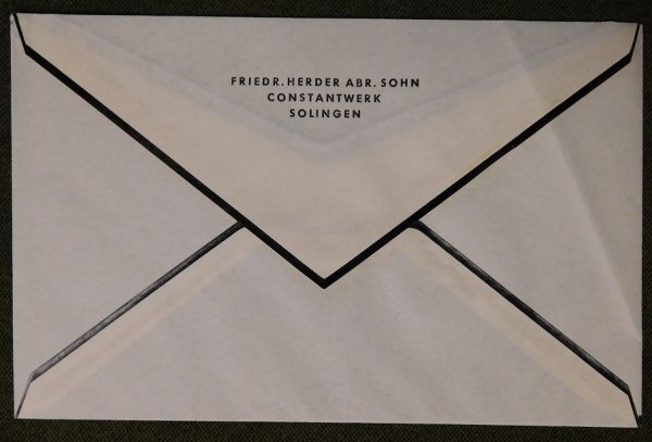 Friedrich Herder Correspondence Card w/Envelope (#15842)