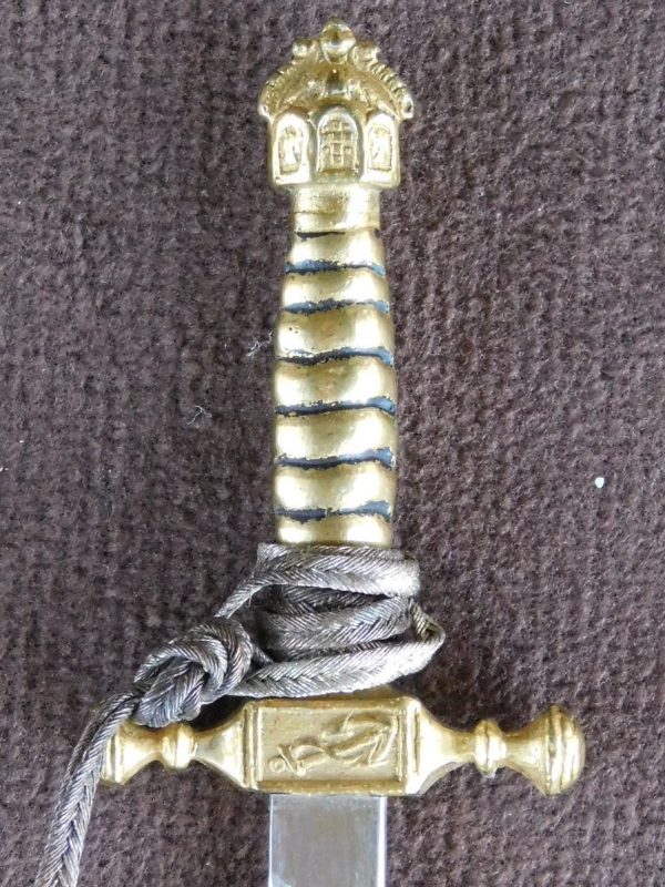 Miniature Imperial M-1890 Navy Dagger w/Portepee & Chain Hanger (#30212)