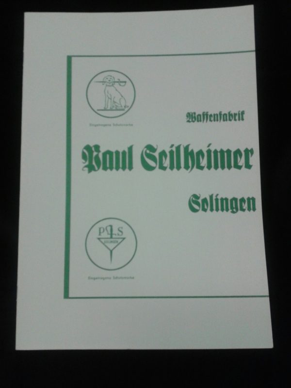 Professional Reprints of the Paul Seilheimer Sales Catalog (#12720)